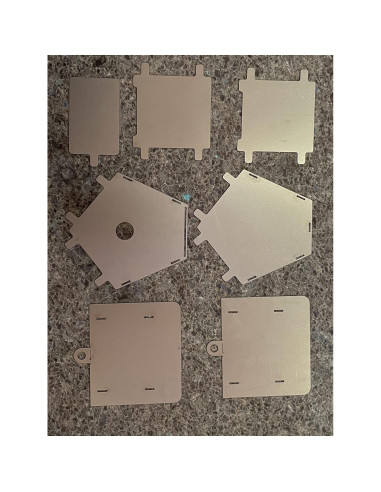 Kit Casa para Aves de Metal DIY - 7 Piezas, 16.5x21.5 cm