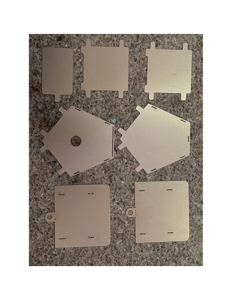 Kit Casa para Aves de Metal DIY - 7 Piezas, 16.5x21.5 cm