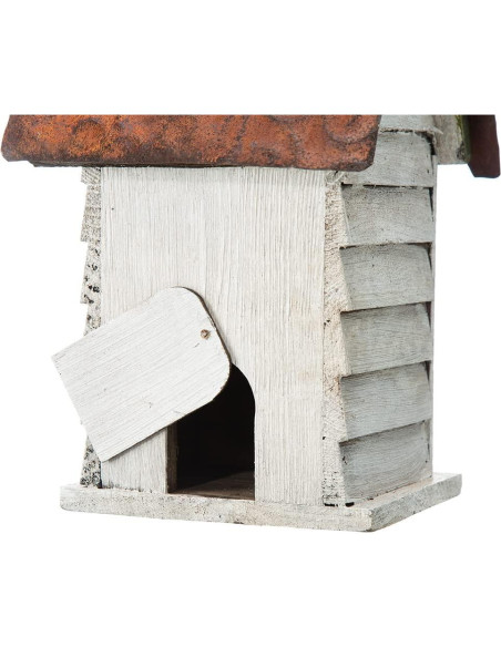 Casa de Aves Colgante Glitzhome 30.48 cm Blanco Envejecido