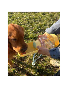 Botella de Agua y Tazón 2 en 1 para Perros TianfuSpanda 1.04L
