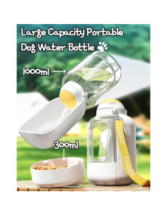 Botella de Agua y Tazón 2 en 1 para Perros TianfuSpanda 1.04L 2