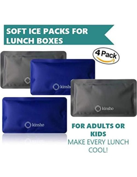 Paquetes de Hielo Suaves Reutilizables kinsho - Set de 4
