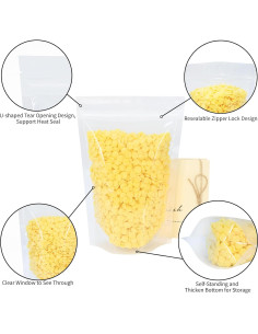 100 Bolsas Reutilizables Transparentes Mstar 14x20 cm con Cierre 2