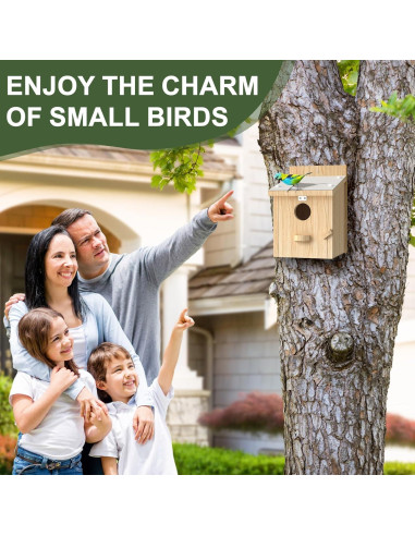 Casa para Aves Chuiendi de Madera Impermeable 15x15x22 cm