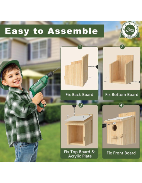 Casa para Aves Chuiendi de Madera Impermeable 15x15x22 cm