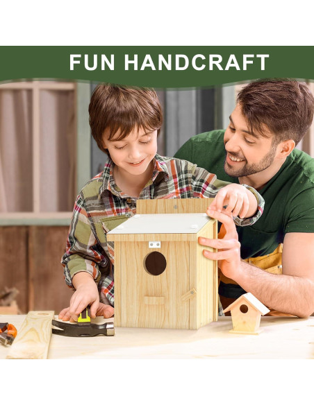 Casa para Aves Chuiendi de Madera Impermeable 15x15x22 cm