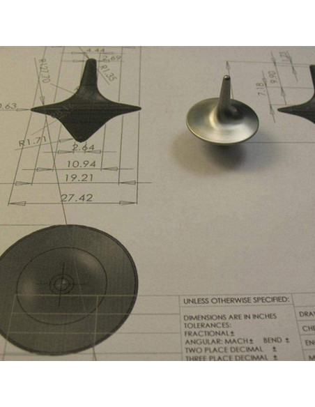 Trompo Giratorio de Metal Aoukoslt, Spinner de Precisión Plata