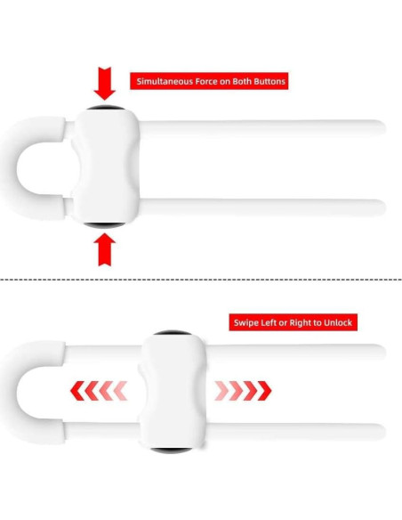 Candados Ajustables para Gabinetes A Prueba de Niños Azzs