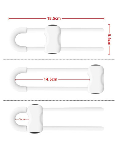 Candados Ajustables para Gabinetes A Prueba de Niños Azzs