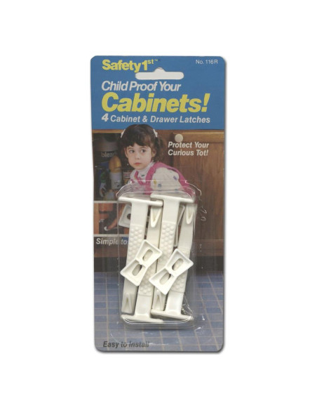 Pestillos de Seguridad 1st para Gabinetes - 4 Unidades