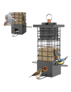 Comedero para Aves KRUOO a Prueba de Ardillas 1.13 kg Metal