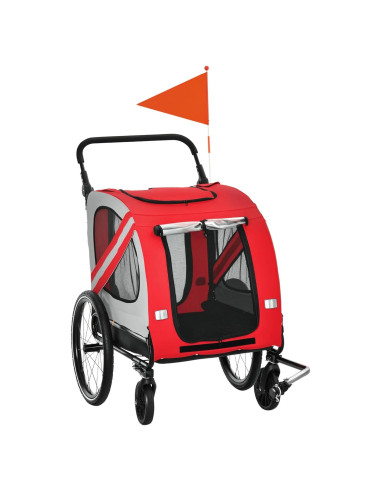 Remolque para Bicicleta Aosom D00-144V01RD para Perros 19.96 kg