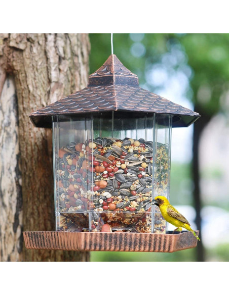 Comedero para Aves NEROSUN Colgante Cobre Rojo 1.18 kg