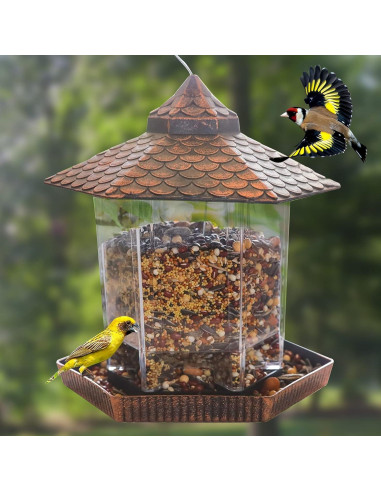 Comedero para Aves NEROSUN Colgante Cobre Rojo 1.18 kg