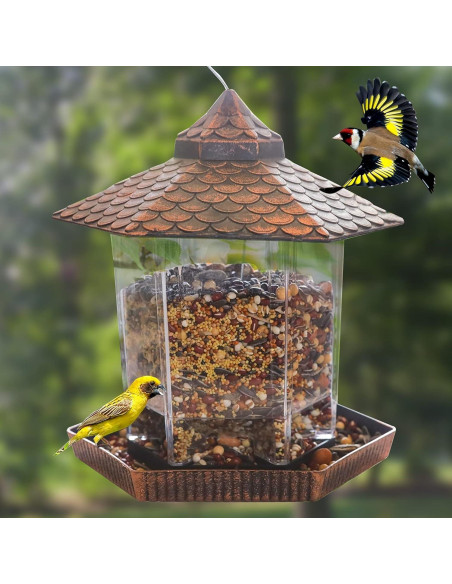 Comedero para Aves NEROSUN Colgante Cobre Rojo 1.18 kg