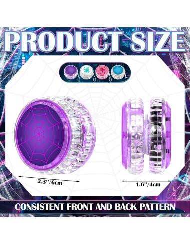 Liliful 24 Bolas Yo-Yo LED Araña para Fiesta de Cumpleaños