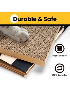 Casa de Cartón para Gatos Conlun Mediana con Almohadilla Rascadora 2