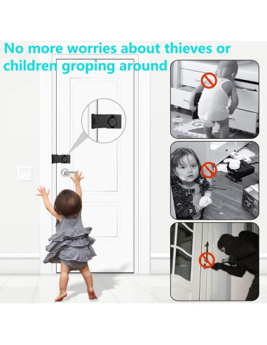 Cerradura de Combinación Enwomaty para Armario 2 Pcs Negra