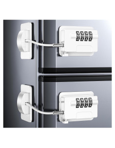 Candados para Refrigerador a Prueba de Niños 4 Códigos - Blanco