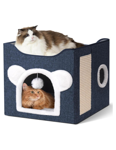 Casa para Gatos MOYLLOG Azul Profundo 39x39x39 cm Plegable
