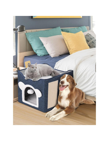 Casa para Gatos MOYLLOG Azul Profundo 39x39x39 cm Plegable