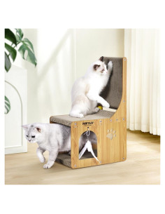 Almohadilla Rascadora Pawtasy para Gatos con Juguetes 40x27cm