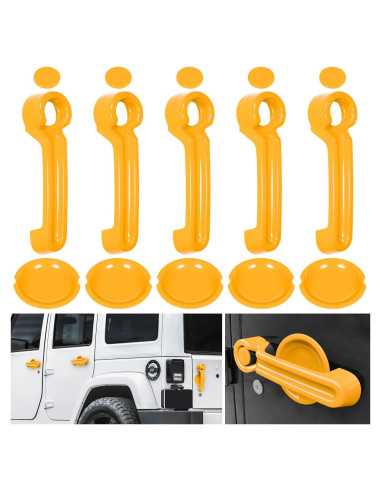 E-cowlboy Accesorios para Jeep Wrangler JK 2007-2018 Amarillo 15PCS