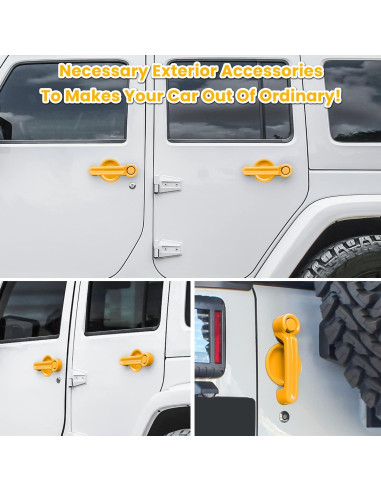 E-cowlboy Accesorios para Jeep Wrangler JK 2007-2018 Amarillo 15PCS