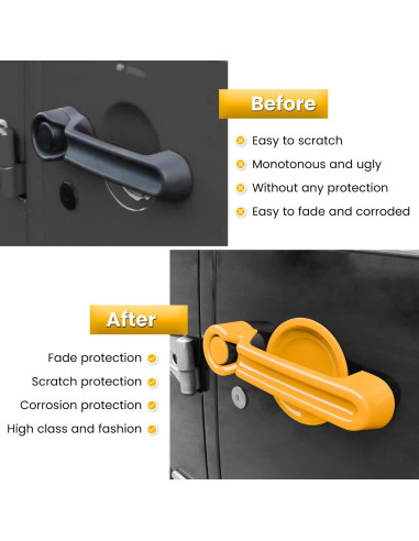 E-cowlboy Accesorios para Jeep Wrangler JK 2007-2018 Amarillo 15PCS