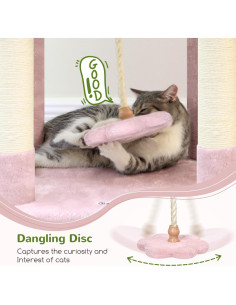 Árbol para Gatos Globlazer Rosa 178 cm Multi-Nivel con Cuevas 2