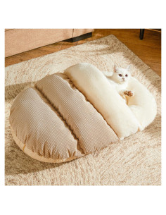 Cama para Gatos Romaneco Mediana 61x41 cm Autocalentable Marrón Claro