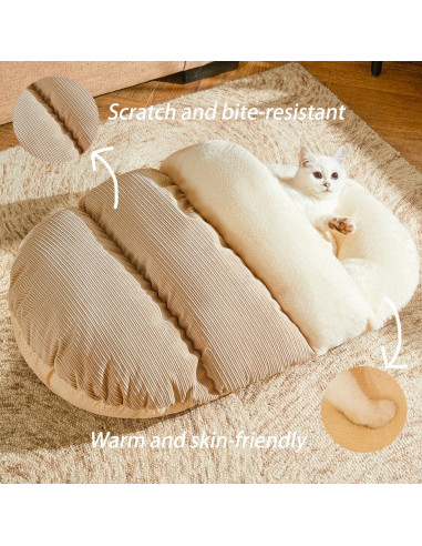 Cama para Gatos Romaneco Mediana 61x41 cm Autocalentable Marrón Claro