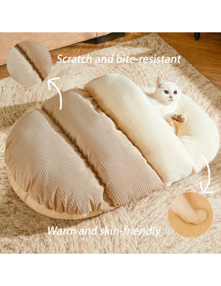 Cama para Gatos Romaneco Mediana 61x41 cm Autocalentable Marrón Claro
