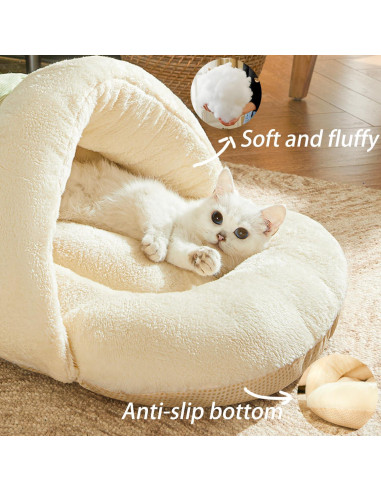 Cama para Gatos Romaneco Mediana 61x41 cm Autocalentable Marrón Claro