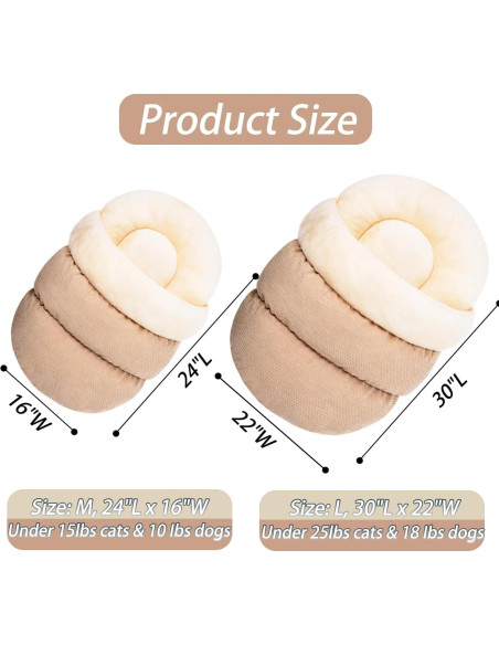 Cama para Gatos Romaneco Mediana 61x41 cm Autocalentable Marrón Claro