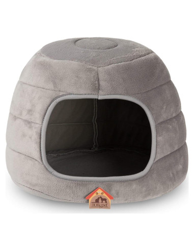 Cama para Gatos Hollypet 2 en 1 Plegable Gris Claro 40.6x40.6 cm
