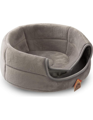 Cama para Gatos Hollypet 2 en 1 Plegable Gris Claro 40.6x40.6 cm
