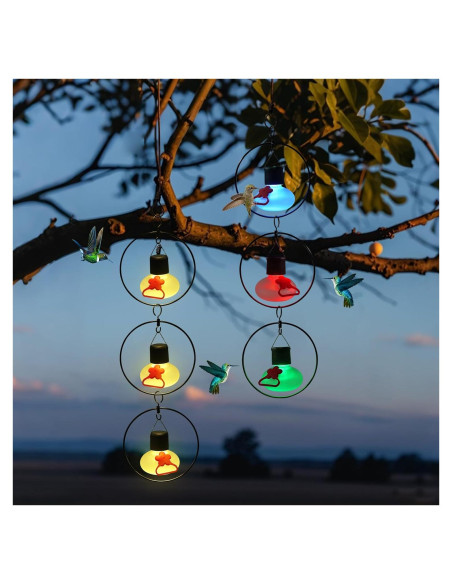 Juego de 6 Alimentadores de Colibrí Solar HEADAK LIFE - Vidrio