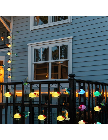 Juego de 6 Alimentadores de Colibrí Solar HEADAK LIFE - Vidrio