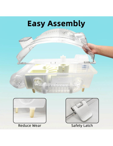 Jaula para Hámster Enano Tfwadmx Acrílico 44.9x27.9x29.9 cm