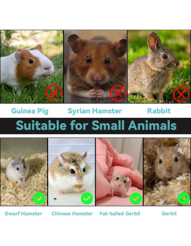 Jaula para Hámster Enano Tfwadmx Acrílico 44.9x27.9x29.9 cm