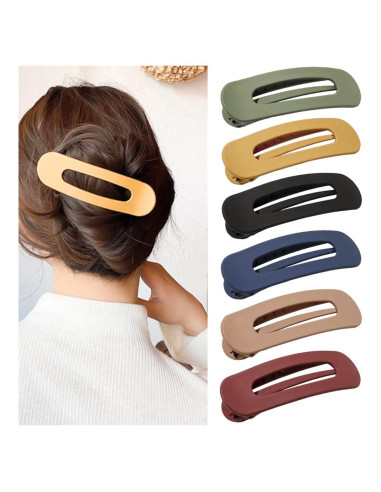 6 Pinzas de Pelo Grandes Toolzeen Multicolor para Mujeres