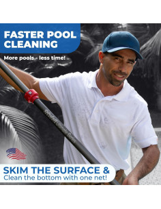 Red de Skimmer de Piscina ProTuff 19" con Reemplazo Vitalicio 2