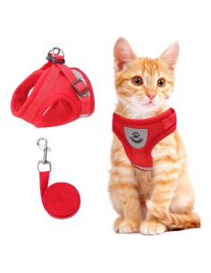 Arnés Ajustable para Gato y Perro Pequeño NCMAMA Rojo XS