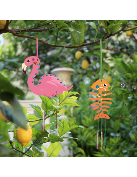 Kit de Manualidades Hyeelun Campanas de Viento Madera 12 Piezas