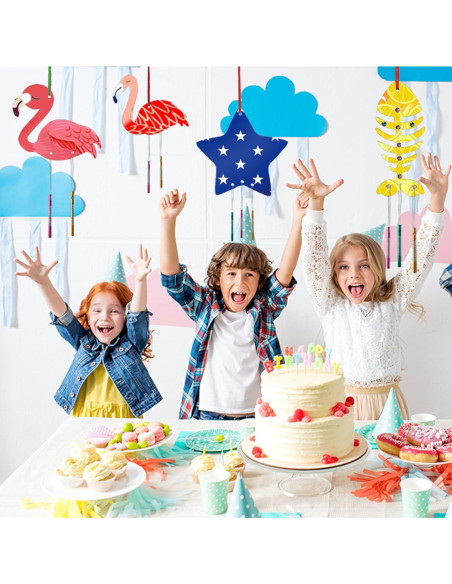 Kit de Manualidades Hyeelun Campanas de Viento Madera 12 Piezas