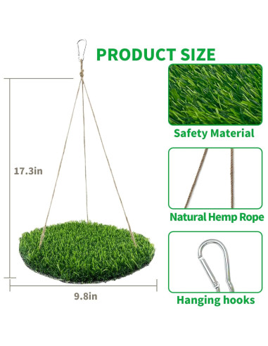 Alfombra de Forrajeo para Aves FlidRunest 43.9x23.9cm Hierba Natural