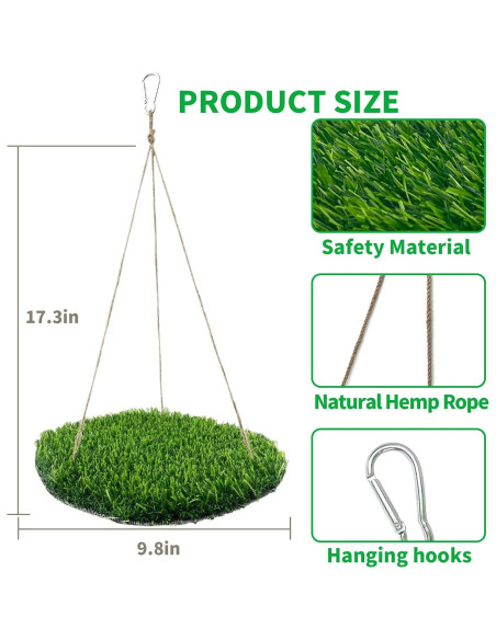 Alfombra de Forrajeo para Aves FlidRunest 43.9x23.9cm Hierba Natural