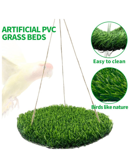 Alfombra de Forrajeo para Aves FlidRunest 43.9x23.9cm Hierba Natural