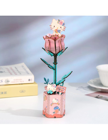 Kit de Rompecabezas 3D Rosa Rosa Hola Kitty - Manos Craft